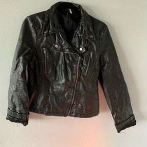 Free people vegan leather jacket